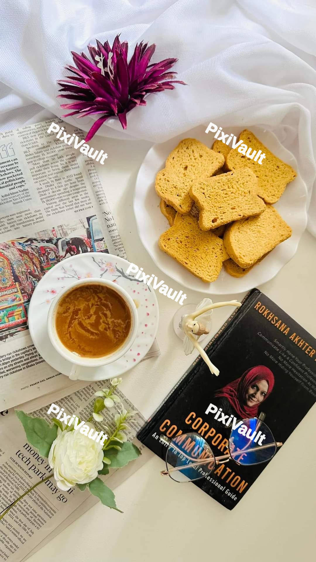 Pakistani Chai with toast